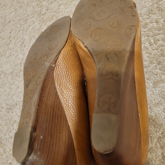 Tory Burch Leather Wedge Heels (FAIR CONDITION!) - Picture 11 of 12